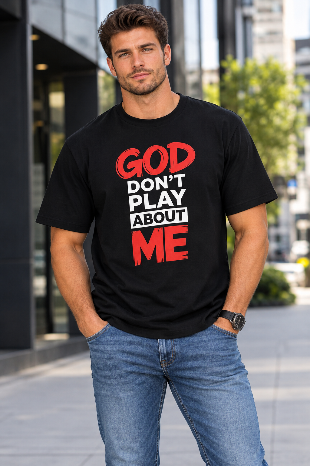 God Don't Play About Me Men Top