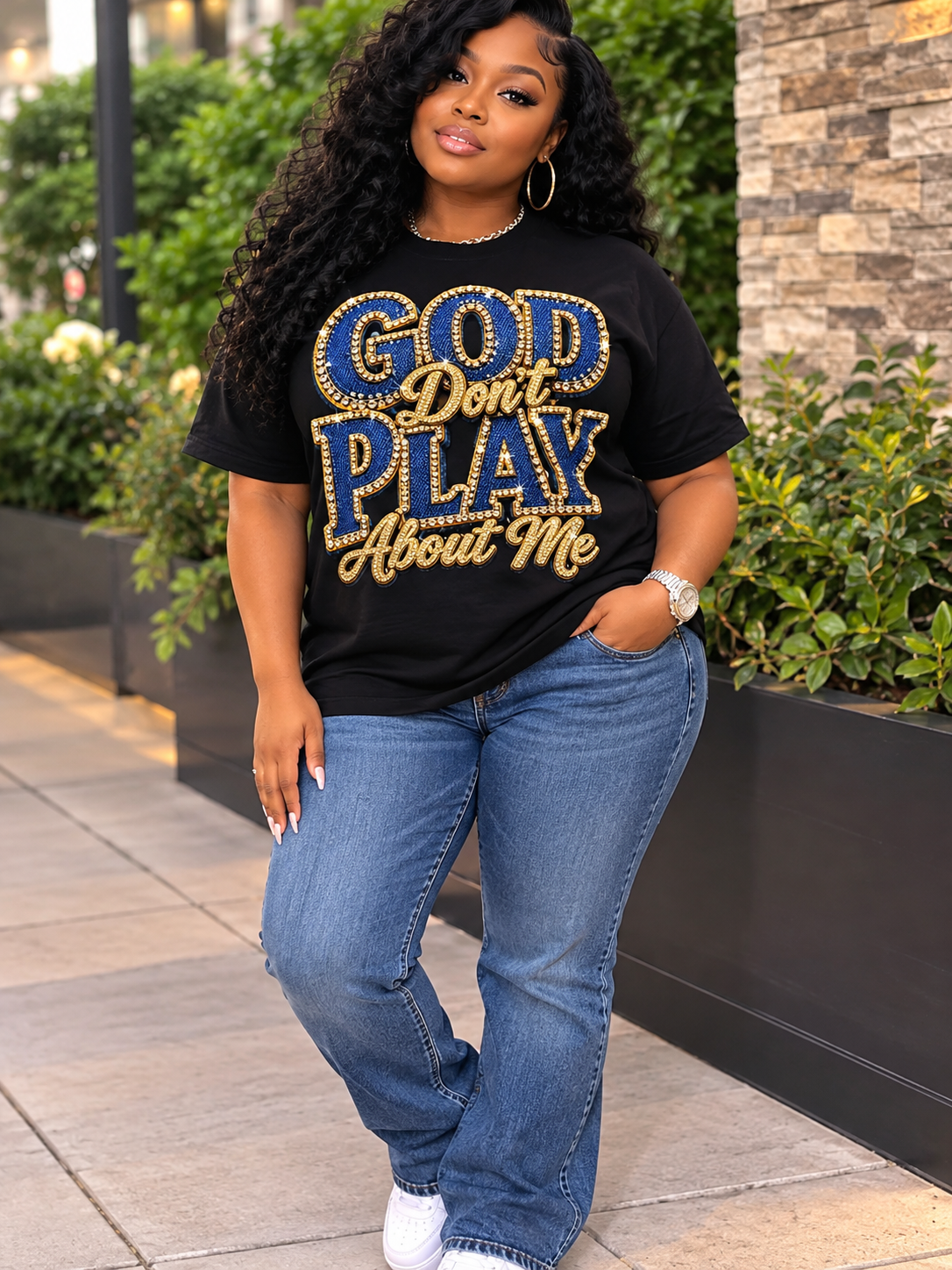 God Don't Play About Me (Denim Look)