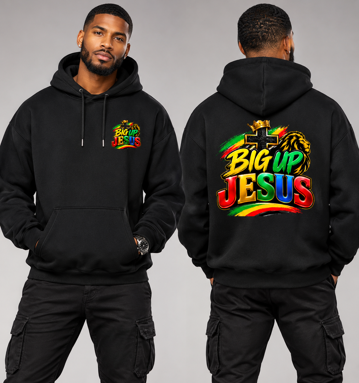 Big Up Jesus Men Hoodie