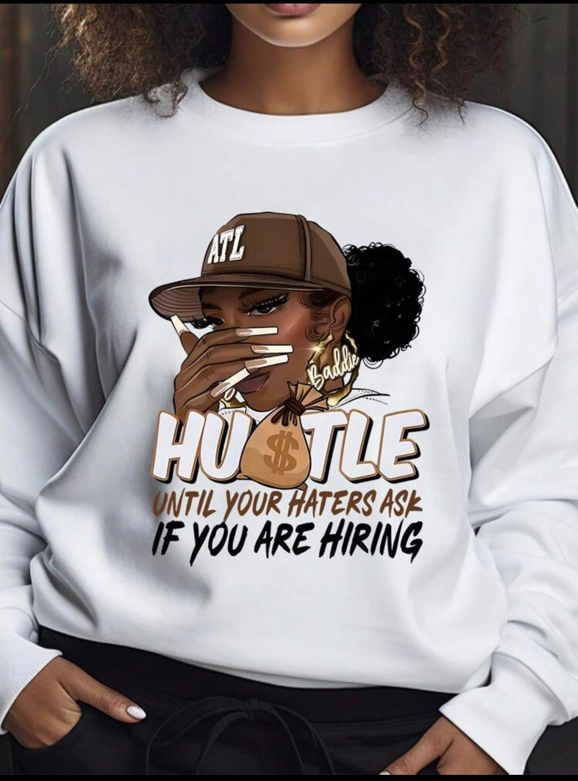 Nikkispice "hustle hard" Sweater Top